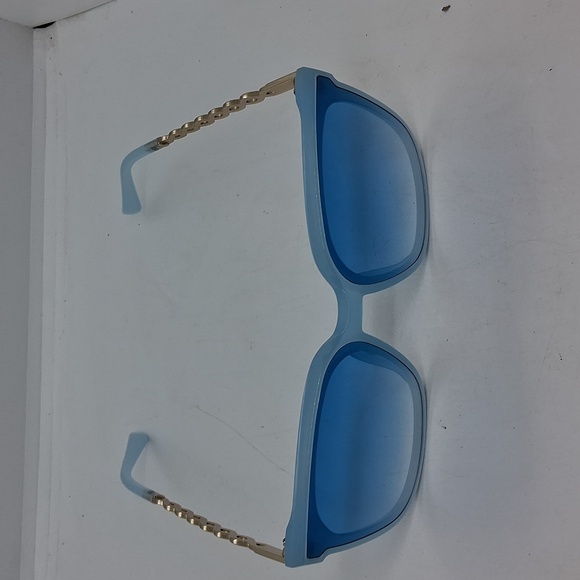 NWOT Unbranded Stylish Blue & Gold Sunglasses - Picture 2 of 5